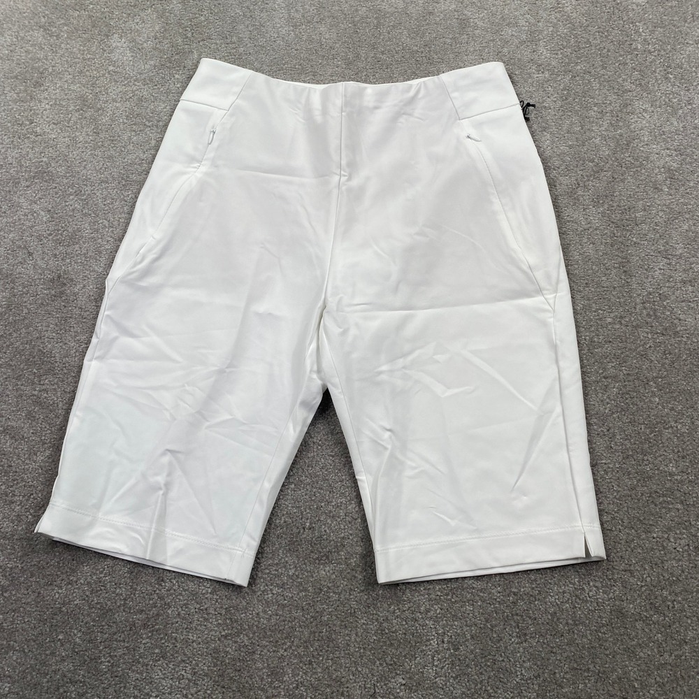 White Label Women's Tall Golf Shorts Size 8 White Bermuda Style
